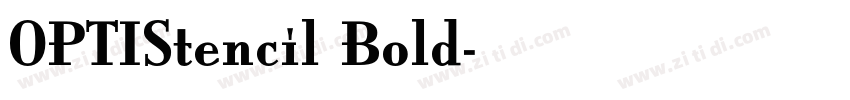 OPTIStencil Bold字体转换